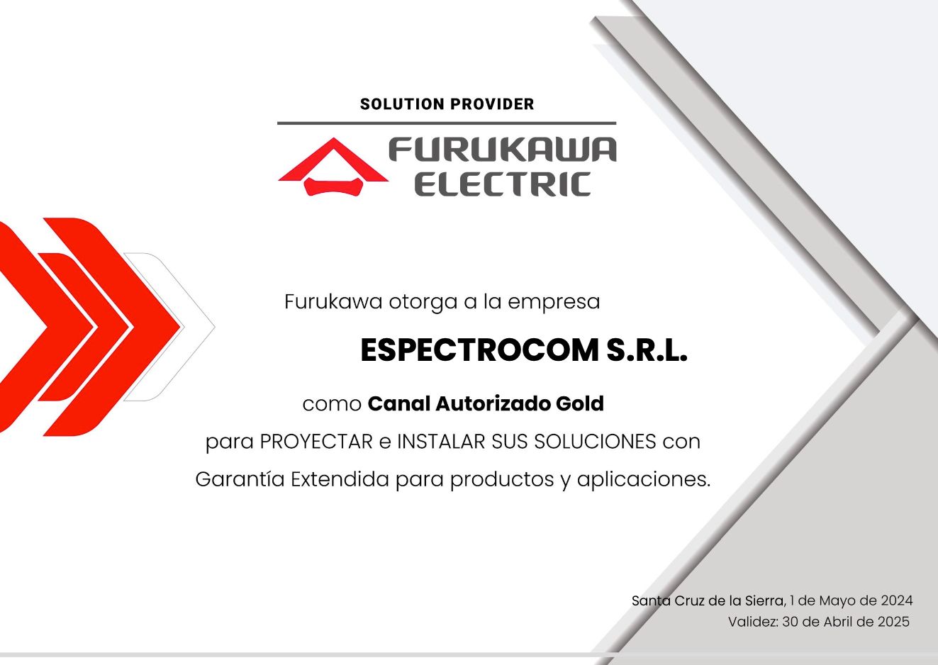 Canal Autorizado Gold - FURUKAWA